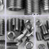 50Pcs Stainless Steel Inner Thread Self Tapping Inserts Set - Thread Reinforce Repair Tool with Storage Case