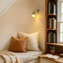 Shenmoyl Vintage Battery Operated Wall Sconce with Green Tulip Glass Lampshade Rechargeable Battery Powered Wall Light