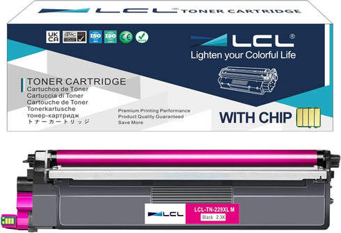 LCL TN229 TN229XL Magenta Toner Cartridge Compatible with Brother TN 229 229XL for MFC-L3780CDW HL-L3280CDW (1-Pack)