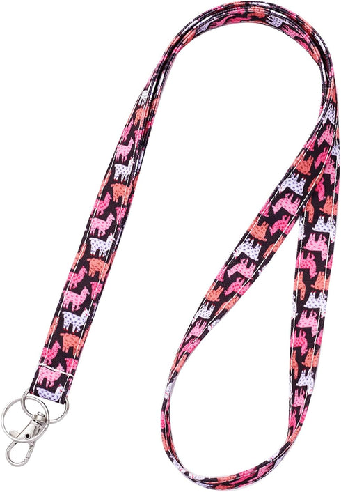 Llama Gifts Keychain ID Badge Holder Cotton Fabric Lanyard for Preschool Teacher & Coworker Gift for Her & Boss