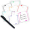 Reusable Sticky Notes 3x3, Work from Home Essentials Pack, Set of 8 Dry Erase Sticky Notes with Wet Erase Pen, White