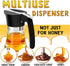 3.38Oz Honey Dispenser, No Drip Honey Jar Maple Syrup Dispenser Easy to Clean Olive Oil Dispenser with Handle Sugar