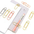 Zrwcvxy 15 pcs Multifunctional Pen Clips, Large Size Paperclip Holders for Notebooks and Papers, Gold/Silver/Rose Gold