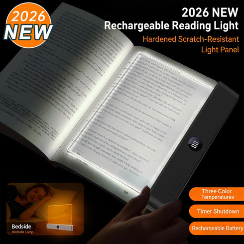 Generic 2 1 3 Dimming, Book Page Light, in Rechargeable Flat Book Light, Color Temperatures & Stepless Clear LED Smart