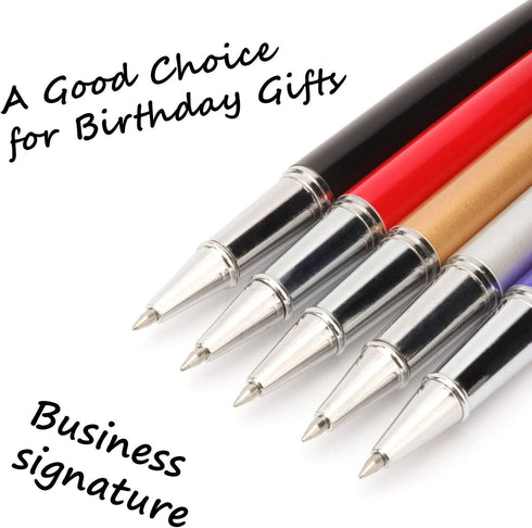 Rollerball Pen, 2 Pack of Ballpoint Pens for Men Women, Executive Business Office Use, Gift Box Included