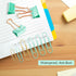 Cute Paper Clips and Binder Clips Combo Set, 165 Pcs Assorted Size Office Supplies, Green
