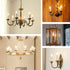 Helunsi 6 Sets E12 Chandelier Socket, Candelabra Socket Replacement, Adjustable Height Chandelier Light Socket