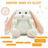 Baby Sleep Soother Bedtime Bunny Toy with Cry Sensor, Moms Heartbeat Lullabies White Noise, Starlight Projector