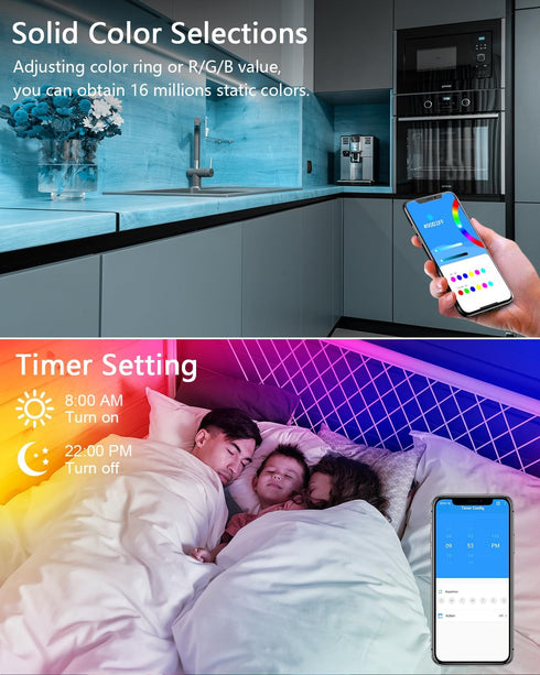 WS2812B WS2811 SP611E SK6812 WS2812 SM16703 UCS1903 5V~24V ALITOVE Bluetooth APP Controller Music Sync Addressable RGB