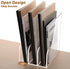 SANRUI Desk Organizer, Acrylic Magazine File Holder with 3 Vertical Compartments, Clear File Sorter for Office Home