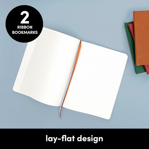 PAPERAGE Softcover Lined Journal Notebook (Navy), 176 Pages, Small 5.6 x 7.9 inches, College Ruled, 100 GSM