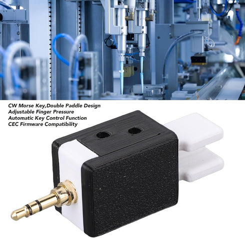 Luocute CW Morse Code Key, Dual Paddle Automatic Key with Adjustable Finger Force for Quansheng Intercom, Compatible