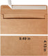 Wishop 50 Pack #10 Business Envelopes Self Seal 4x9 Standard Envelopes for Business, Invoices, Letter Mailing, 4 1/8 x 9 1/2 Inches (Brown, 4.13 x 9.49) by Wishop