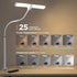 Motumen 25 Led Desk Lamp for Home Office, Eye-care Architect Light with Clamp, Smart Double Head Computer Monitor Table