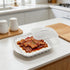 Generic Set Bacon Cooker Tray, Microwave Cookware Dish, Non Sticky Food Grade Build, Heat Resistant Safe Design