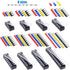 Glarks 70Pcs Terminal Block Set - 5Pcs 3 Positions Dual Row Screw Terminals + 60Pcs Insulated Fork Wire Connector
