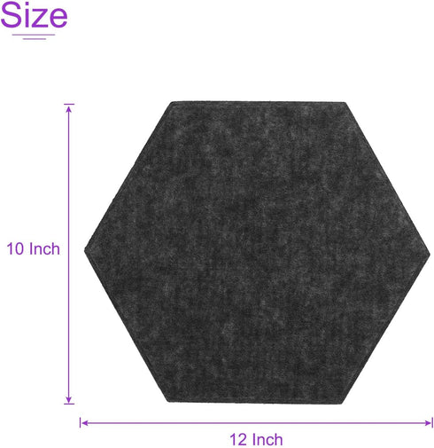 DMiotech 6 Pack Black Felt Bulletin Board 12 Inch X10 Inch for Sound Proofing Wall Panels Home Recording Studio
