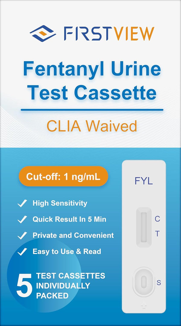 FIRSTVIEW Fentanyl Test Strip in Urine Test Cassette for Rapid Test, Easy to
