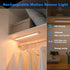 2 Pack, 12" 3 Dimmable 1800 Magnetic Under Cabinet lighting Rechargeable - Color LED, Ultra Slim Battery Powered Motion