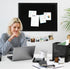 DOLLAR BOSS Large Black Cork Board - Double-Sided Bulletin Board with Linen 24''x 18'' for Office Home School