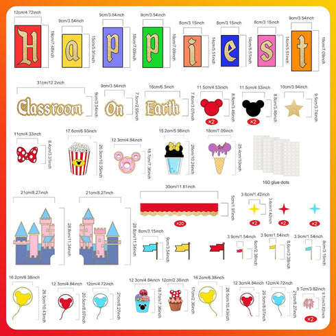 LioNergy Magical Mouse Classroom Bulletin Board Decoration Happiest Class room on Earth Bulletin Board Kit Mouse