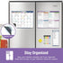 Magnetic Whiteboard Calendar for Fridge: White Board Calendar Dry Erase and Family Chore Chart for Multiple Kids Adults with Grocery List, Dry Erase Markers and Eraser - 14 x 11 Inches by HOMiDEK