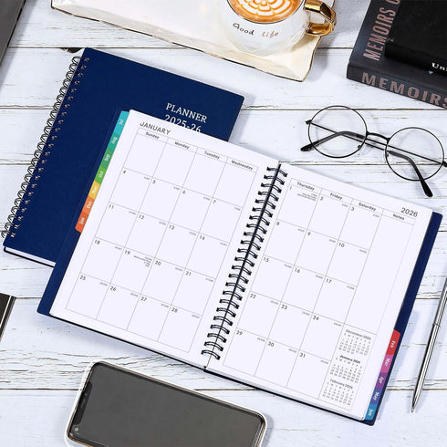 Planner 2025-2026 - Academic Planner Weekly and Monthly with Tabs, July 2025 - June 2026, 6.25" × 8.3"