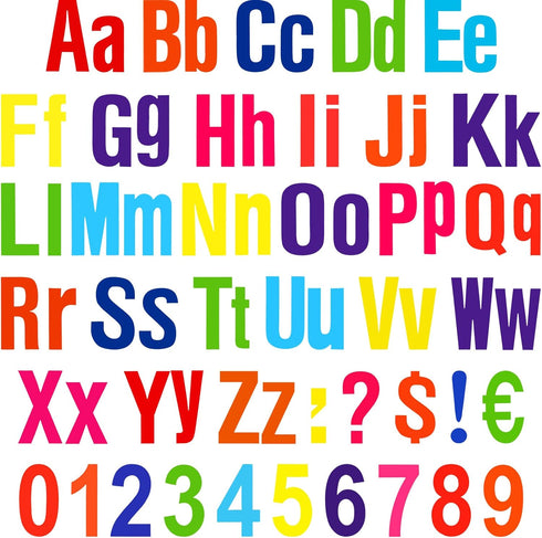 Tenare 268 Pcs Bulletin Board Letters, Alphabet Numbers and Punctuation Cutouts for Classroom Chalkboard Bulletin Board