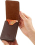Outus 2 Pieces PU Leather Business Card Holder Wallet with Magnetic Shut for Men Women