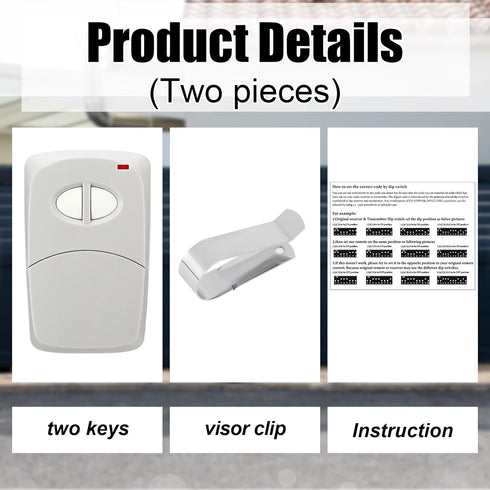 Kingdder 2 2 MCS412001 10 300mhz Pcs Channel Gate Opener Remote Compatible with Multicode Linear Dip Garage Door Opener