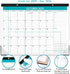 Desk Calendar 2025-2026, 18 Monthly Calendar with Ruled Blocks for Planning, July 2025 to December 2026