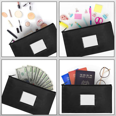 VOCHIC 10 Pieces Money Bags with Zipper, 11x6.1 inch Security Bank Deposit Bags for Cash and Tools