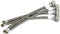 Toilet Supply Line - Braided Stainless Steel Water Connector, 3/8 Female Compression x 7/8 Female Ballcock Thread (4,