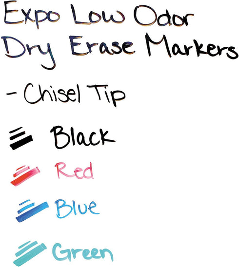 EXPO 1785294 Mountable Whiteboard Caddy with 4 Markers and Eraser Set