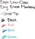 EXPO 1785294 Mountable Whiteboard Caddy with 4 Markers and Eraser Set