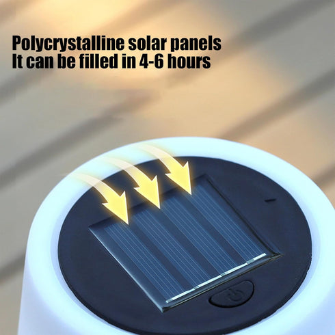 Solar Table Lamp Minimalist Desk Lamp for Nightstand Rechargeable Ambient Night Light Modern Aesthetic Bedside Lamps