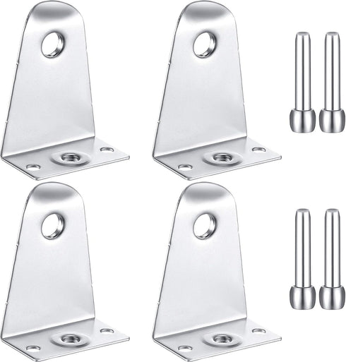 2 Inch Metal Hold Down Brackets and Pins, Blind Brackets for Horizontal Blinds Shades Windows Doors (8)