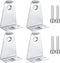 2 Inch Metal Hold Down Brackets and Pins, Blind Brackets for Horizontal Blinds Shades Windows Doors (8)