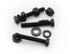LBY 9 Sets 5/16-18×2'' Hex Head Screws Bolts, Nuts, Flat & Lock Washers Kit, Alloy Steel (Black)