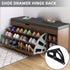 2 Closet PRETYZOOM Pairs Metal Shoe Drawer Hinges Flip Frame Cabinet Hardware Shoe Rack Replacement Parts Entryway