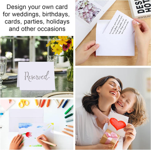 4x6, 30 Pack 30 Pack Blank Cards and Envelopes White Invitation Cardstock with Envelopes, Thank you Blank Greeting