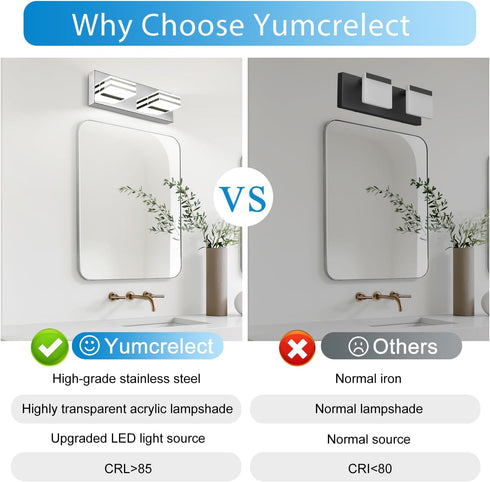 2 12W 14 Inch LED Vanity Light Bar light Bathroom Mirror Light Fixtures Modern Bath Lamps Over Mirror Bathroom Wall