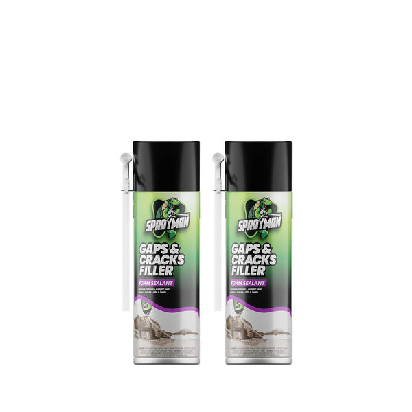Gaps and Cracks Filler Foam, 2x12oz Expanding Foam Sealant for Doors & Windows, Waterproof & Paintable