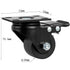 Finnhomy 2 Inch Caster Wheels Set of 4 Heavy Duty Low Profile Plate Swivel Casters, 2,200 Lb, Black