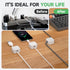 WDBmla 9 Wall,2025 Organizer[0.45" 0.27" Black Magnetic Cable Clips,Under Desk Cable Management,Cord Holder