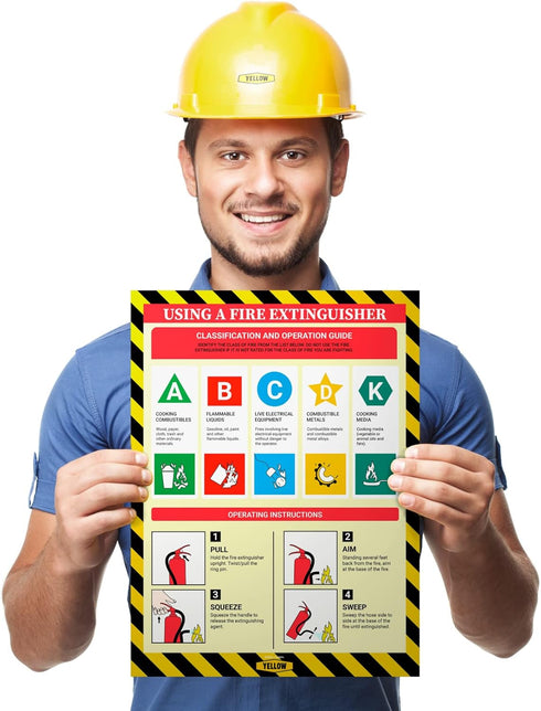Workplace Safety Poster - Non-Laminated, 12 x 16" (Fire Extinguisher)