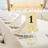 TecUnite Gold Table Number Holder, 3.35 Inch Wire Place Card Holder for Wedding Reception, 24 Pieces