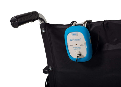 Patient Aid Chair & Bed Alarm - Magnet Pull Cord Alarm for Elderly & Dementia Patients, with Battery