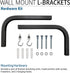 AKIA SCREENS 10 Inch 310" (AK-ZLB10B) Universal Projector Screen L-Bracket Wall Mount Kit with Wall Hanging Hooks