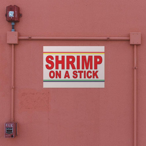 Fastasticdeals 36x24Inches Decal Stickers Multiple Sizes Shrimp on Stick Red Bar Restaurant Food Truck B Industrial